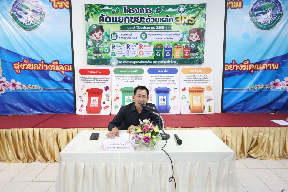 โครงการคัดแยกขยะด้วยหลัก 3Rs ประจำปีงบประมาณ พ.ศ. 2569